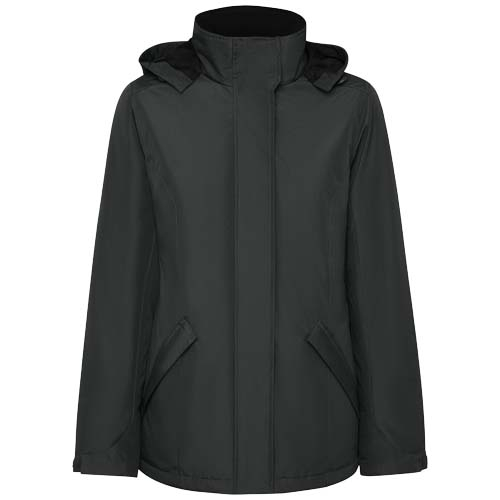 Parka personnalisée femme matelassée imperméable America Plomb foncé